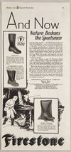1930 Print Ad Firestone Rubber Sporting Boots Boston,Massachusetts - £13.83 GBP