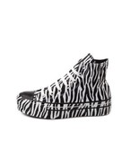 Converse Black &amp; White Safari ZEBRA Stripes HI TOP Shoes Wms DISC Unique... - $95.72 CAD