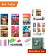 6-Pack DIY 5D Diamond Art Kits for Adults – Stunning Landscape Designs 12x16 in