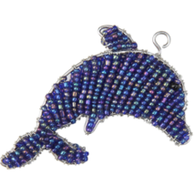 Handmade Beaded Dolphin Keyring – Ocean Inspired Bag Charm, Handmade Gif... - $11.20