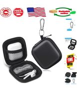 Elegant Earbud Pouch with Hard Shell &amp; Carabiner: Safeguard Your Essentials - $21.25 CAD