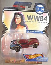 2020 Hot Wheels Dc Comics Character Car WW84: Wonder Woman Red/Gold/Blue w/J5 Sp - £10.75 GBP