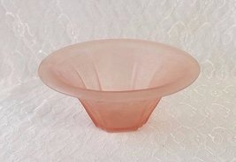 Anchor Hocking Pink Depression Satin Glass Bowl, Princess Pattern Hat Shape - £31.73 GBP