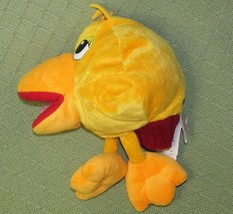 Anico Hand Puppet Yellow Duck Plush Stuffed Animal 10&quot; Full Body Red Mouth Toy - £3.51 GBP
