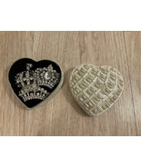 Set of Jewelry Casket Box Heart Crystals Crown Pin Pendant - €22,79 EUR