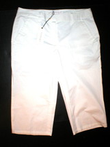 New Womens White Palm Beach Capris Cropped Pants Max Studio M 6 30 X 17 NWT $69 - £30.86 GBP