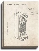 Portable Telephone Patent Print Old Look on Canvas - $39.95+
