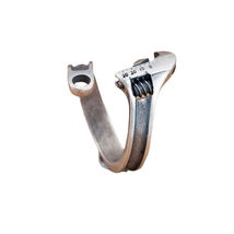 Stainless Steel Biker Mechanic Spanner Wrench Tool Ring Mens Wedding Ban... - $71.18 MXN