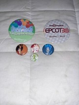 Lot Of 6 Vintage Walt Disney World Button Pinback Epcot 30th Anniversary Alice - $7.34