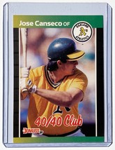 1989 Donruss Jose Canseco Oakland Athletics 40/40 Club Baseball Card #643 A&#39;s - £3.08 GBP