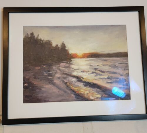 Primary image for Professionally Framed Oil Painting Art Artwork Rhinebeck Artist Shop Trees Water