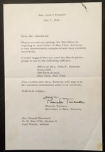 1965 Secretary of Jackie Kennedy Pamela Turnure Signed Letter w Envelope... - $149.99