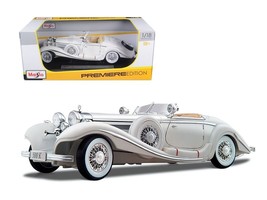 1936 Mercedes Benz 500 K Special Roadster White 1/18 Diecast Model Car by Maisto - $2,371.30 MXN