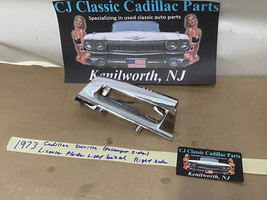 73 Cadillac Deville Right Pass Side Rear License Plate Light Bezel Trim Cover - £38.94 GBP