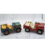 Vintage Pressed Metal Jeep Lot of 2 BUDDY L Vehicles Japan - £7.77 GBP