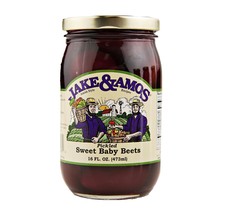 Jake &amp; Amos Jarred Pickled Sweet Baby Beets- Two 16 oz. Jars - £22.09 GBP