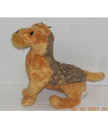Ty Whiskers Schnauzer Terrier 6&quot; Beanie Babies baby plush toy Tan brown - $14.17 CAD