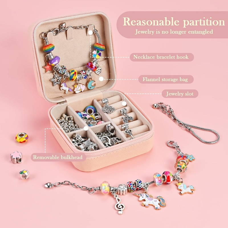 Charm Bracelet Making Kit for Girls Ages 3-12 | 165 Pcs Jewelry Making Kit Suppl Item image 2