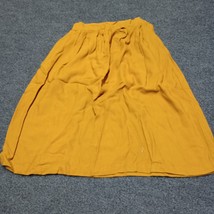 Vintage Girls Skirt Brown Ruffled 20&quot; Waist Zip Side 50s 60s - £14.73 GBP