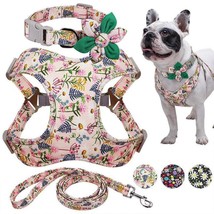 Floral Print Dog Collar Harness Leash Set For Small, Medium, Large Dogs ... - £23.31 GBP+
