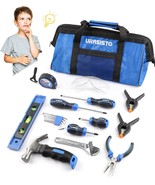 18 Piece Kids Tool Set with Tool Storage Bag Junior Real Hand Tool Kit f... - £57.24 GBP