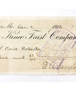 1912 Kineo Trust Company Bank Check E.A. Sampson Dover Maine Signed 1055... - $27.22 CAD