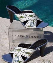 Donald Pliner Couture Nappa Leather Shoe NIB Criss Cross Sandal Embroidery $265 - £84.73 GBP