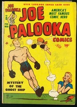 JOE PALOOKA #8 1946-HARVEY COMICS---BOXING---BLACK CAT VG - £46.41 GBP