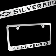 Brand New 1PCS Chevrolet Silverado Chrome Plated Brass License Plate Fra... - £23.45 GBP
