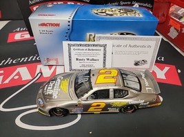 2005 Action Rusty Wallace Miller Genuine Draft Retro 1/24 Brushed Metal SIGNED  - £42.49 GBP