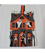 Vintage 80s HALLOWEEN Trick or Treat Candy Bag Handmade Cloth 15.5&quot; X 10... - $43.32 CAD