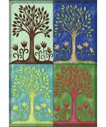 Four Seasons Garden Art Flag, 12.5&quot; x 18&quot; Colorful Tree Displaying the S... - $7.99