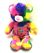 Build a Bear Rainbow Tropicolor Bear wearing Love Sleep Overs Outfit Plu... - £40.30 GBP
