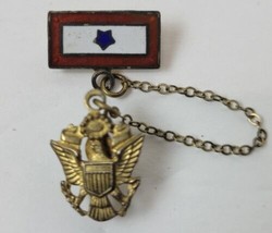 Vintage WWII Sterling Silver Enameled Son in Service Pin Army - £15.56 GBP