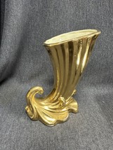 Beautiful Hollywood Regency Cornucopia Horn of Plenty Vase MCM Vintage 7... - £12.43 GBP
