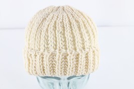NOS Vintage 50s 60s Streetwear Blank Wool Chunky Knit Winter Beanie Hat ... - $34.60