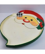 Vintage Paper Mache Santa Clause Platter Christmas 22x15x1 Inch - $30.86