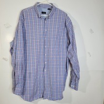 Mens Izod Long sleeve 100% Cotton Plaid Size 2X - £14.55 GBP