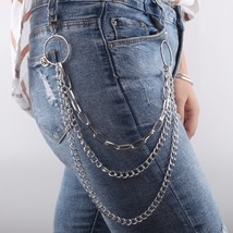 Silver Knife Skull Gothic Biker Harley Mens Compact Long Jeans Wallet Chain N04 - £12.85 GBP