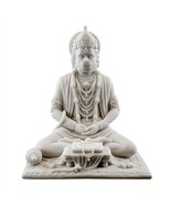 HANUMAN STATUE 8&quot; Hindu Monkey God HIGH QUALITY White Marble Finish Resi... - $1,288.24 MXN