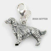 Irish Setter Dog Charm 3-d Solid Sterling Silver - £37.38 GBP