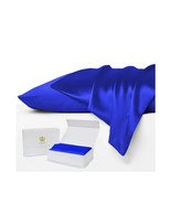 Set of 2 Mulberry Silk Pillowcases NAVY - $515.20 MXN
