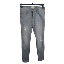 Current Elliot Cheville Jeans 27 Womens The Ankle Skinny Grey Distressed Mid - £31.88 GBP