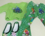 18&quot; doll clothes hand made pajama outfit shoes Trolls Christmas winter B... - £9.23 GBP