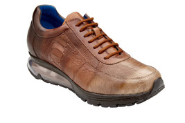Men&#39;s Belvedere George Sneaker Multi Rust Ostrich Hand Painted Shoes E16 - £454.74 GBP