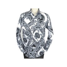 Mens Oscar Banks Turkey Shirt Satin Roman Lion Medusa European 6587 Black gray image 8