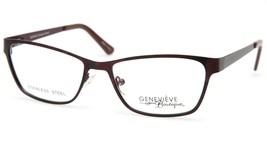New Geneviene Boutique Abstract Modern Matte Burgundy Eyeglasses 53-16-140mm - £43.06 GBP
