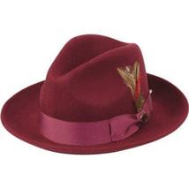 Men Bruno Capelo Hat Australian Wool Fedora Untouchable EXECUTIVE EX324 Burgundy image 4