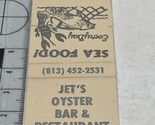 Front Strike Matchbook Cover Jet’s Oyster Bar &amp; Restaurant  Avon Park, F... - $12.38