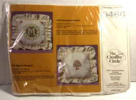 Creative Circle Counted Cross Stitch Pillow Kits Springtime Initial/Bask... - £7.73 GBP